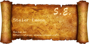 Steier Emese névjegykártya
